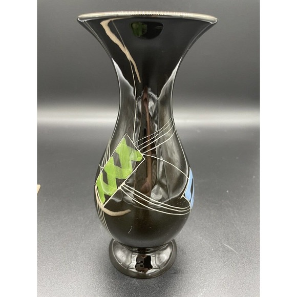 Herta Gertz BC Ceramics Northern Lights Vase 1950’s Canadian Pottery Geometric - Picture 6 of 10